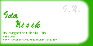 ida misik business card